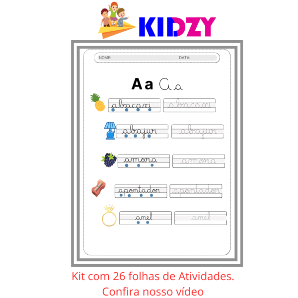 Kidzy - Caderno de Caligrafia