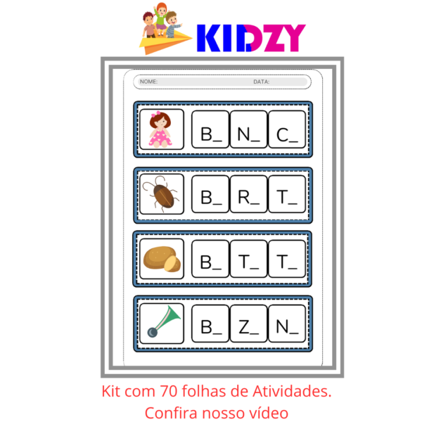 Kidzy - Fichas de Escrita